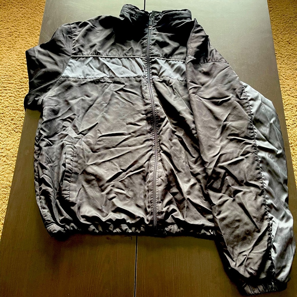 Grey windbreaker